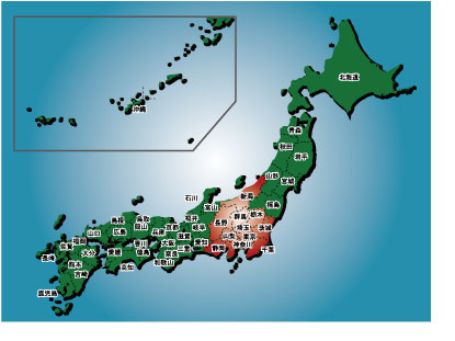 日本地図ー関東