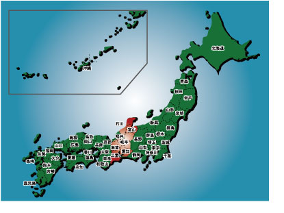 日本地図ー中部